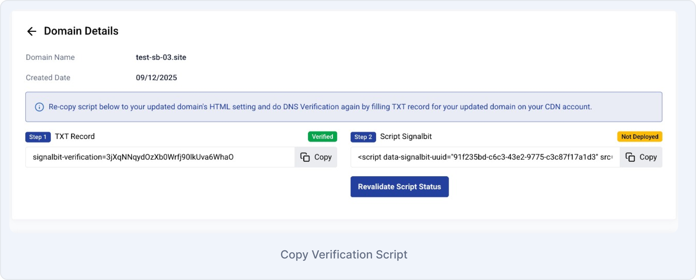 Domain Details Script